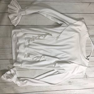 Boutique brand White Ruffle Detail Top